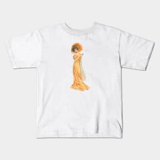 Edwardian society lady - Orange Kids T-Shirt